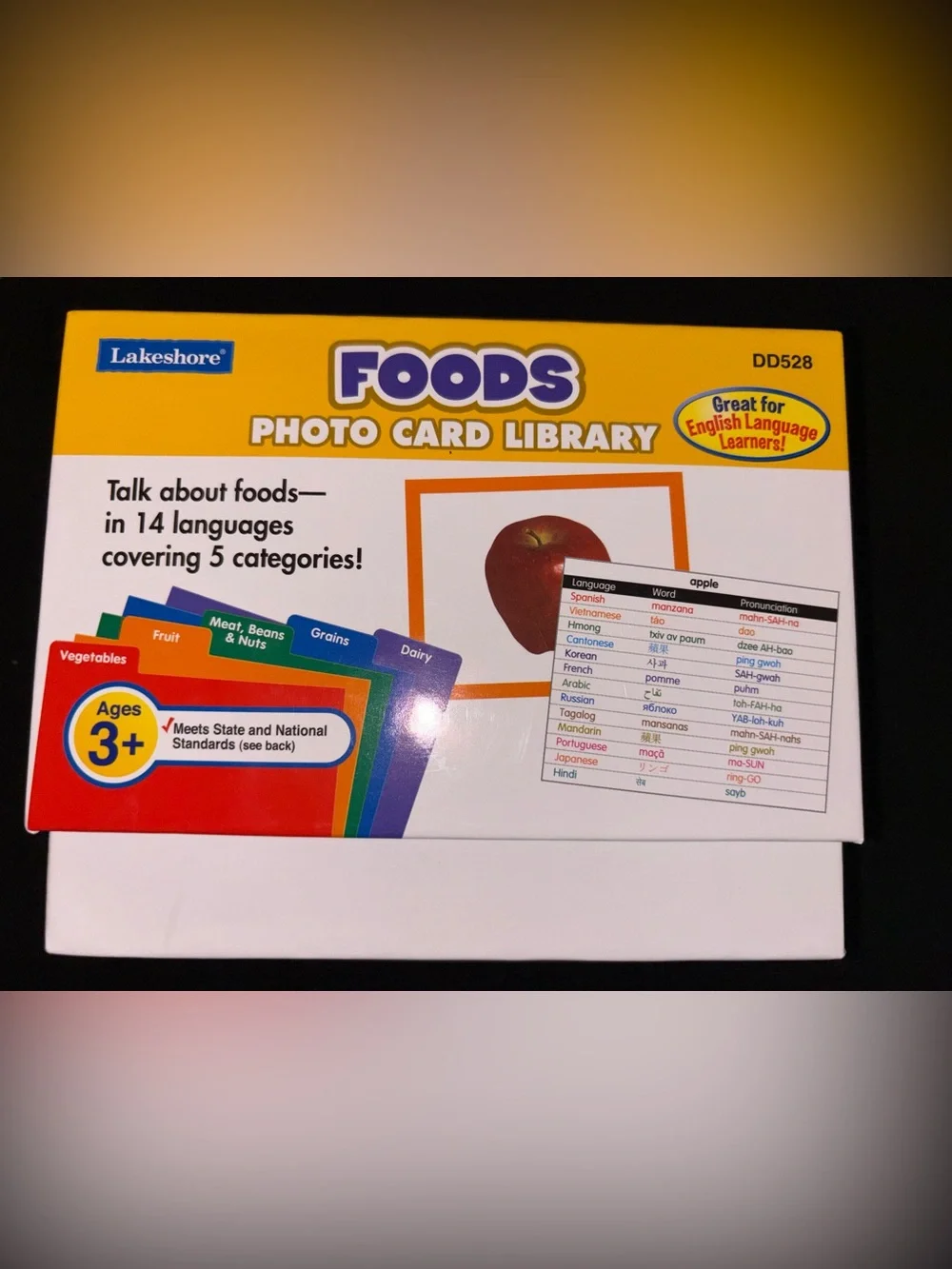 Lakeshore Learning Photo Card Library Bundle – Animals + Foods (Set of 2)